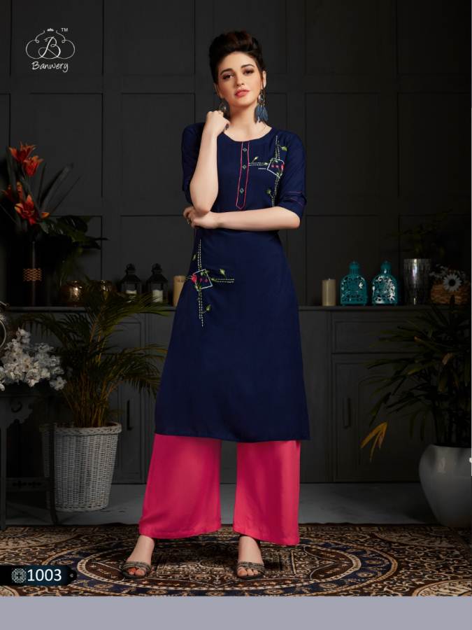 Banwery Presents  Kangana  Casual Wear Kurti With Bottom