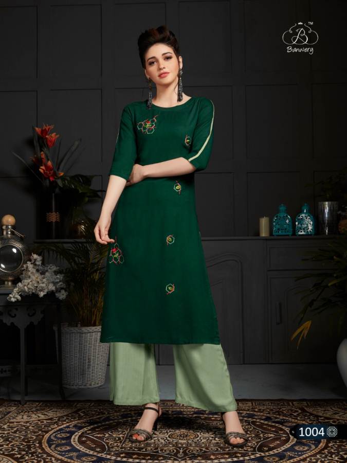 Banwery Presents  Kangana  Casual Wear Kurti With Bottom