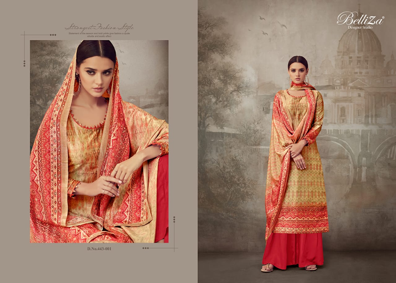 Belliza Presents Cosmic  Designer Dress Material