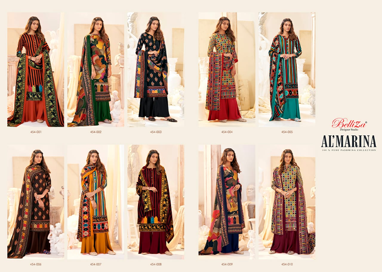 Belliza Presents Al'marina Designer Dress Material