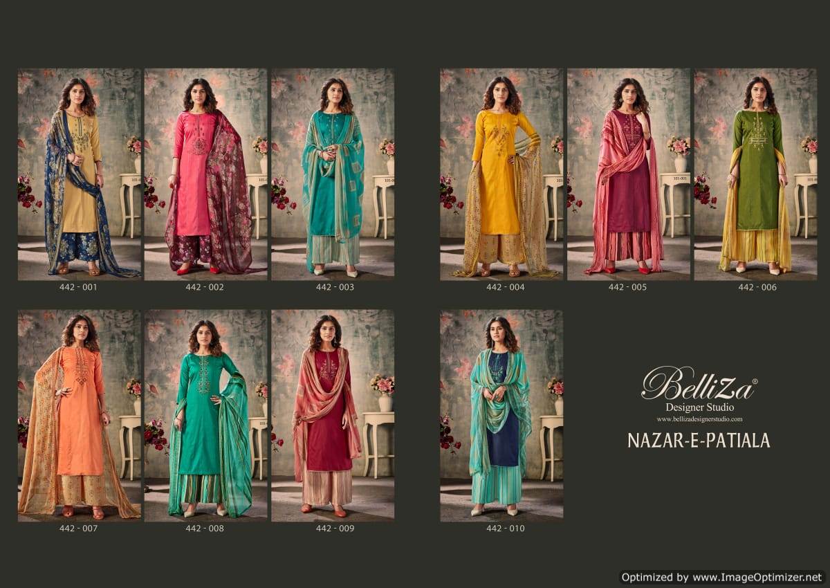 Belliza  Presents Nazar E Patiala Vol 4 Designer Dress Material