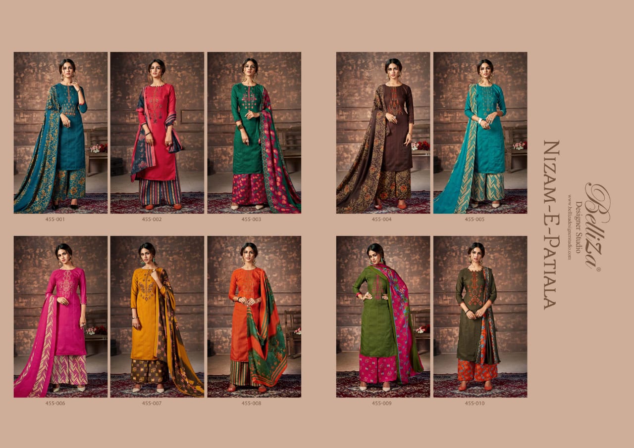 Belliza Presents Nizam-e-patiala Designer Dress Material