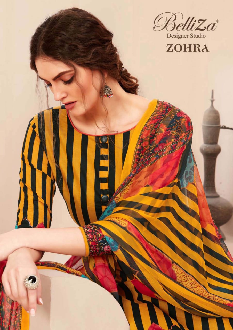 Belliza Presents Zohra Digital Printed Dress Material