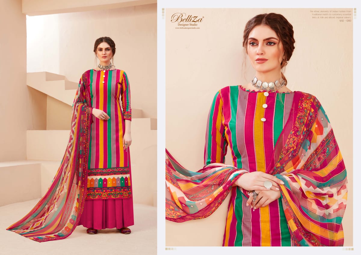 Belliza Presents Zohra Digital Printed Dress Material