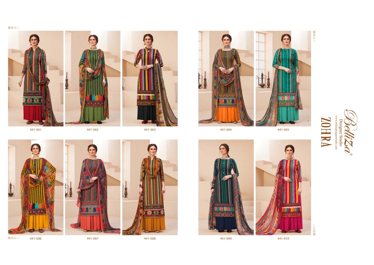 Belliza Presents Zohra Digital Printed Dress Material