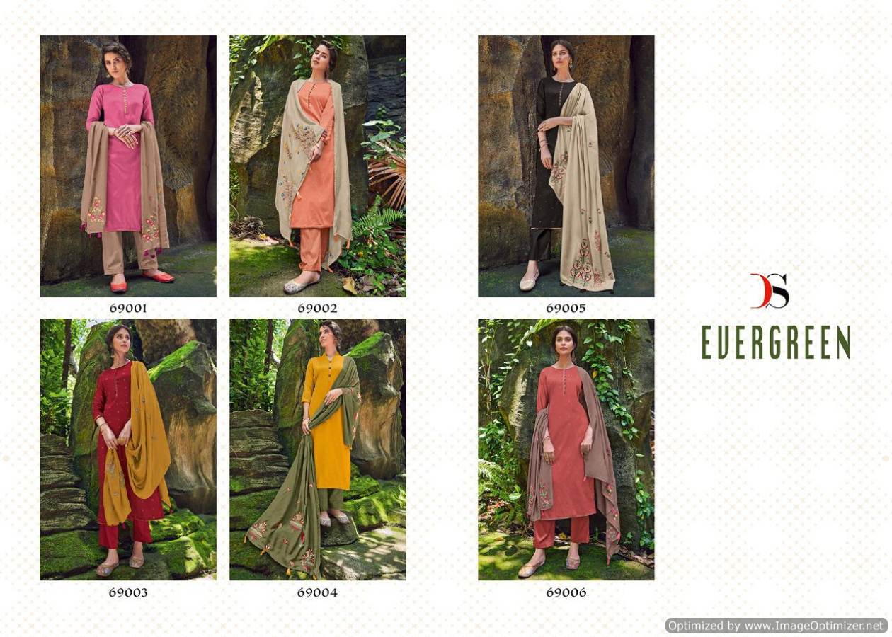 Deepsy  Presents Evergreen  Designer Dress Material
