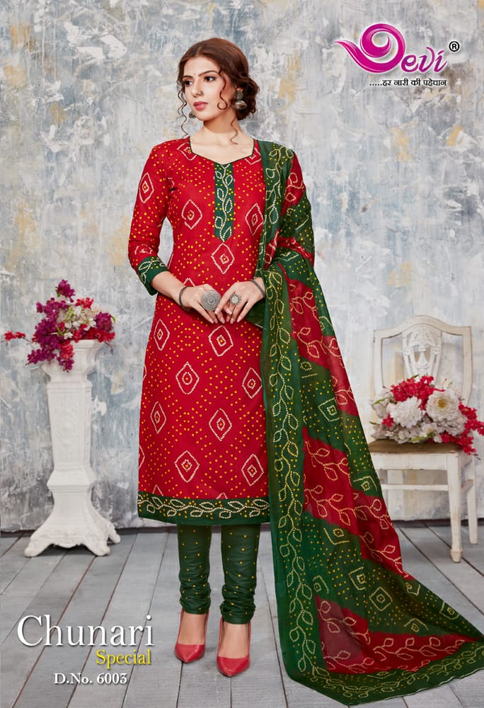 Devi Presents  Chunari Special  Vol 6 Printed Dress Material