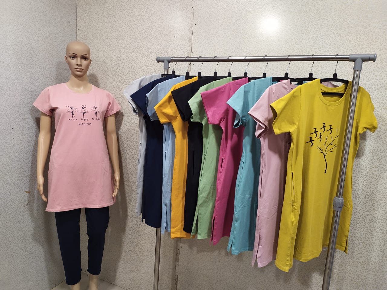 Fc Presents Sanvari Fashion Ladies Pure Cotton Long T-shirt