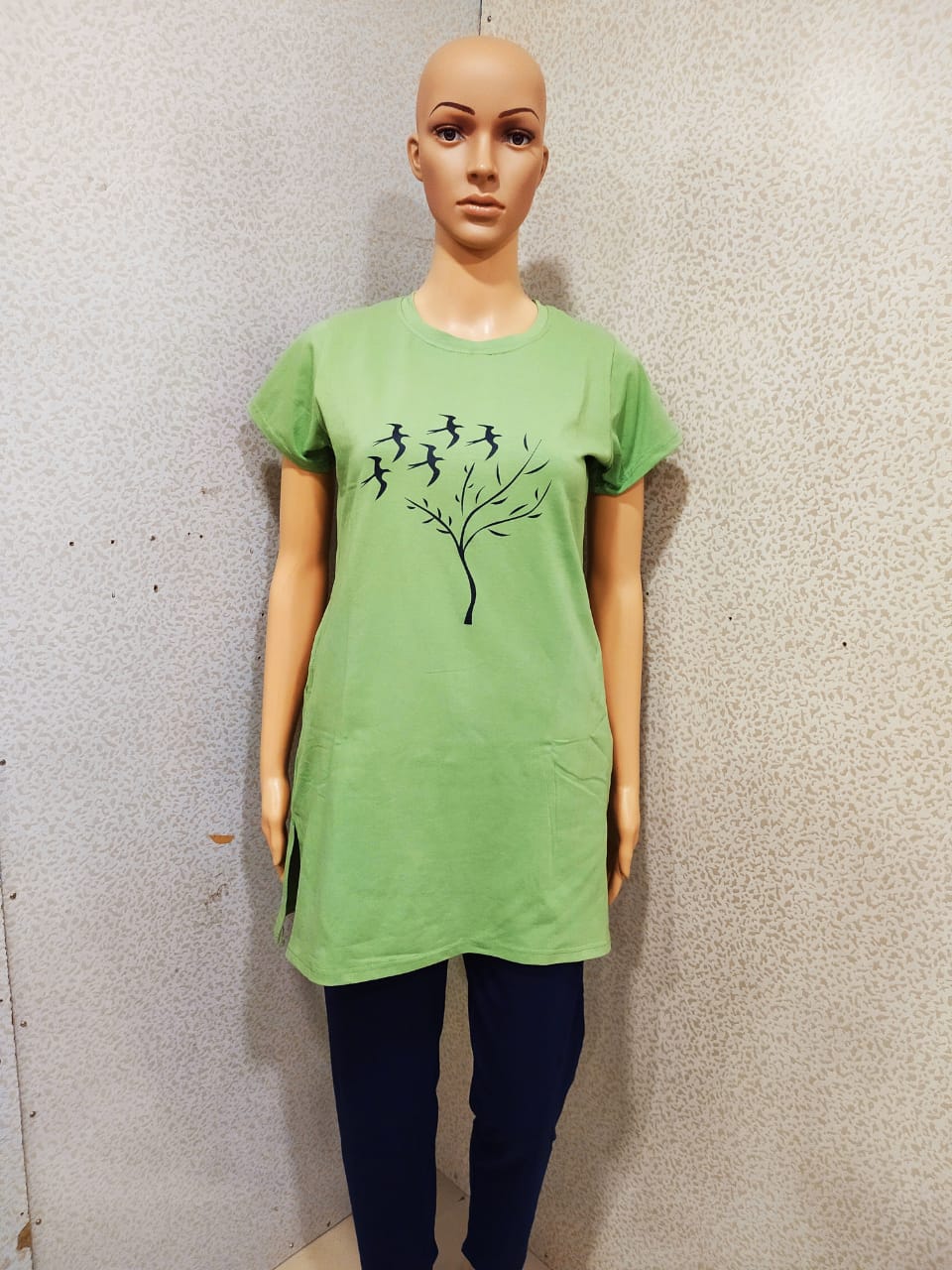 Fc Presents Sanvari Fashion Ladies Pure Cotton Long T-shirt