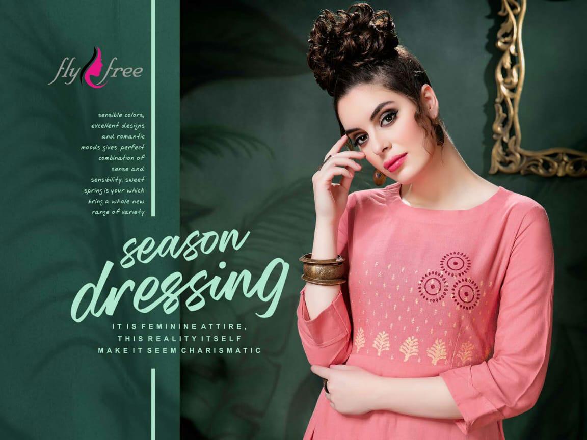 Fly Free  Presents Sanidhya  Stylish Kurti With Bottom
