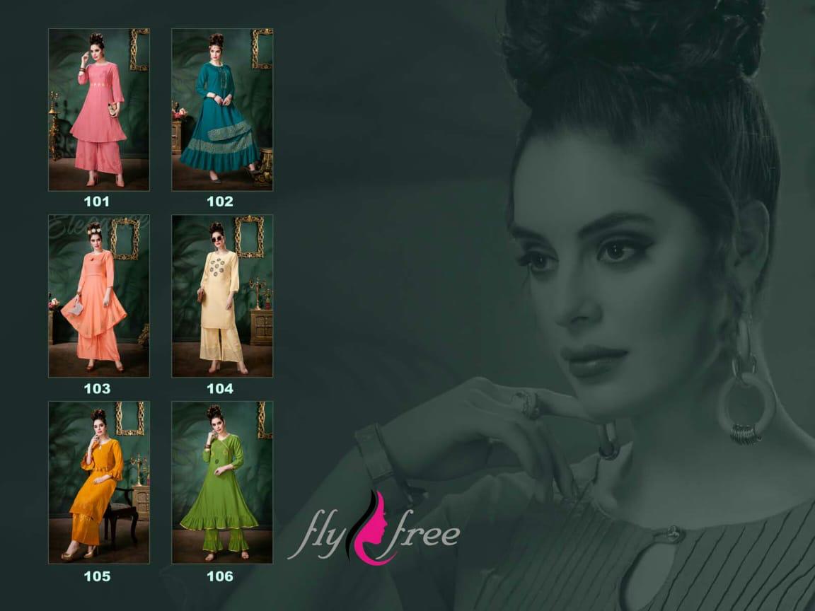 Fly Free  Presents Sanidhya  Stylish Kurti With Bottom