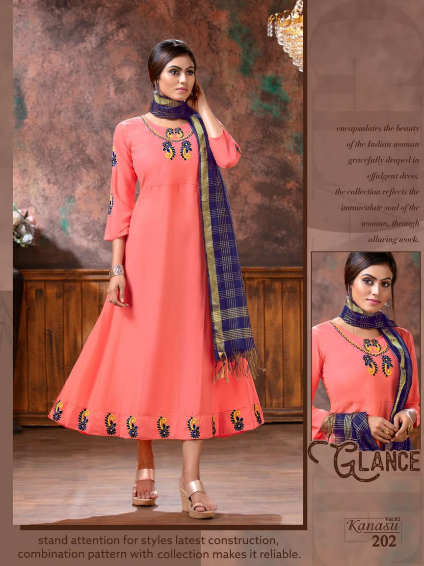 Ft Presents  Kanasu Vol 2 Heavy Designer Kurti With Dupatta