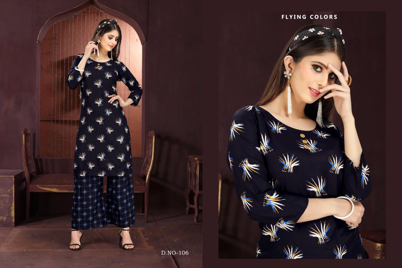 Ft  Presents Platinum  Casual Wear Kurti With Bottom