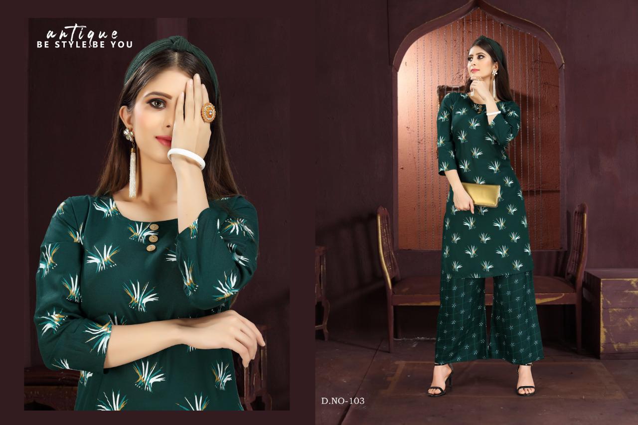 Ft  Presents Platinum  Casual Wear Kurti With Bottom