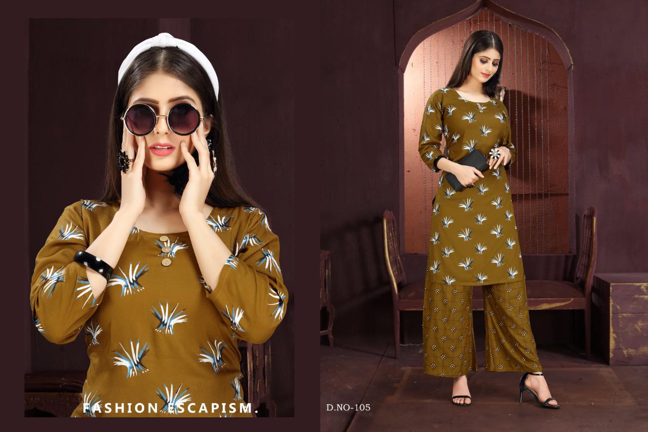 Ft  Presents Platinum  Casual Wear Kurti With Bottom