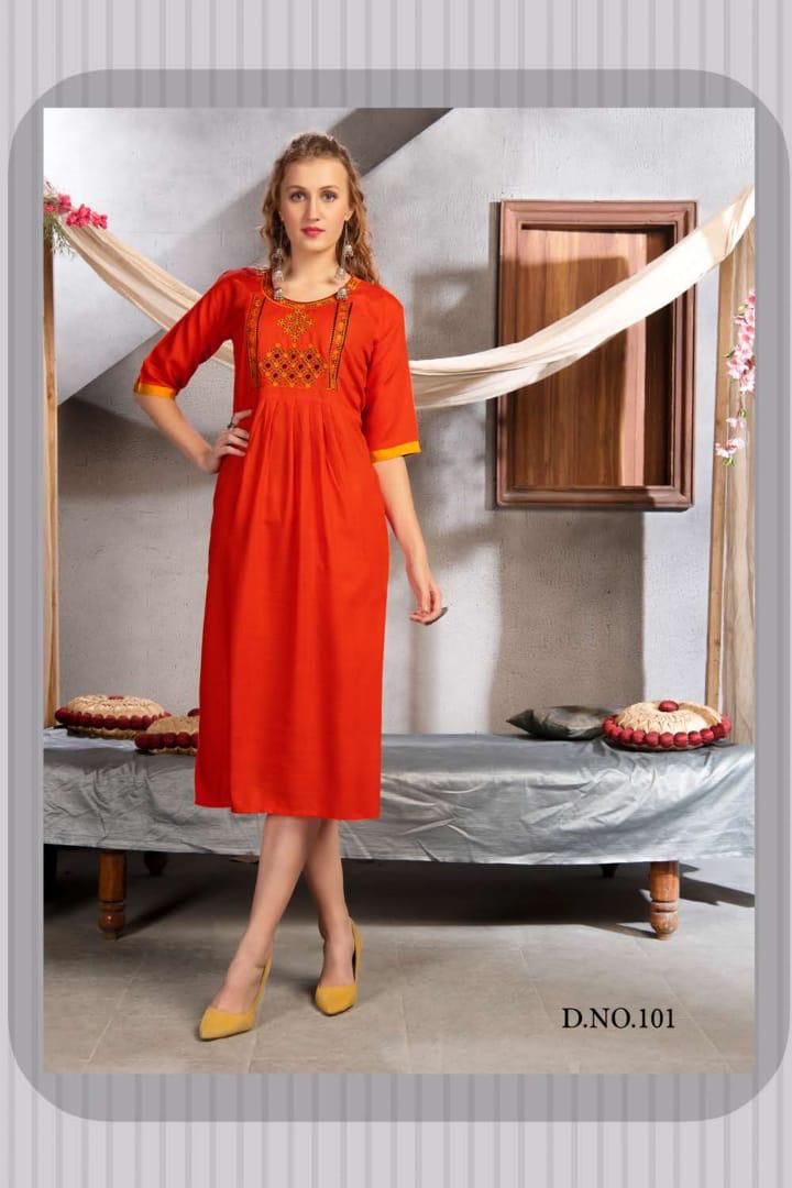 Ft Presents Saheli Heavy Rayon Casual Wear Kurti Collection