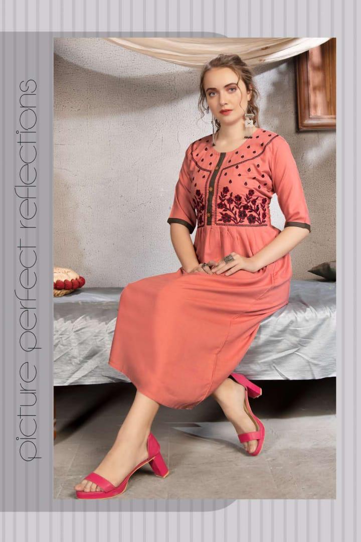 Ft Presents Saheli Heavy Rayon Casual Wear Kurti Collection