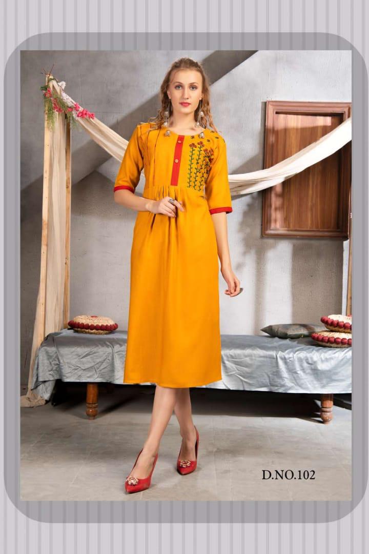 Ft Presents Saheli Heavy Rayon Casual Wear Kurti Collection