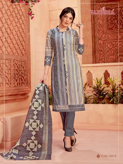 Ganesha Print Vol 23 Ready Made Cotton Suits