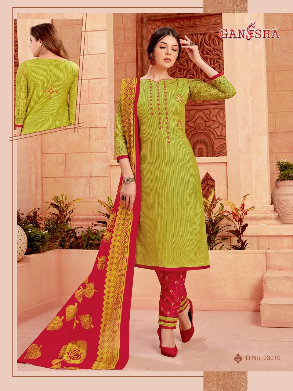 Ganesha Print Vol 23 Ready Made Cotton Suits