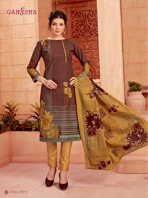 Ganesha Print Vol 23 Ready Made Cotton Suits