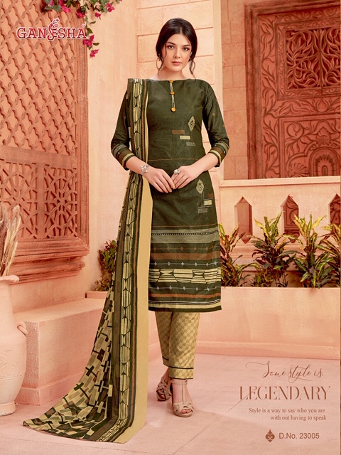 Ganesha Print Vol 23 Ready Made Cotton Suits