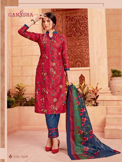 Ganesha Print Vol 23 Ready Made Cotton Suits