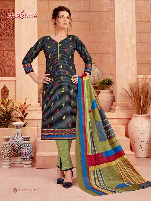 Ganesha Print Vol 23 Ready Made Cotton Suits