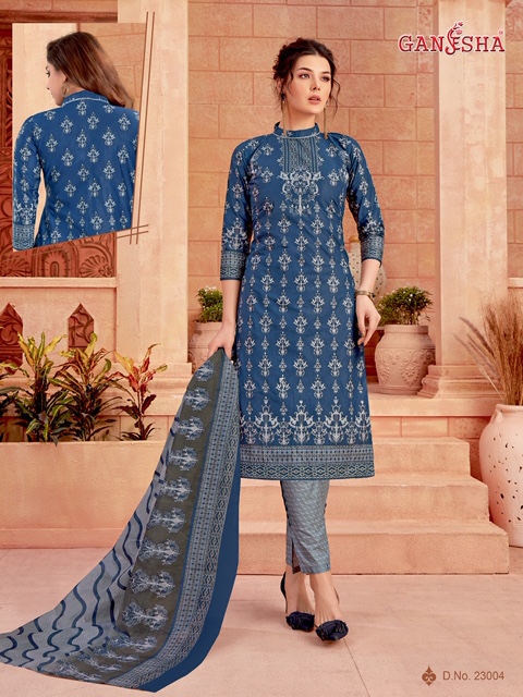 Ganesha Print Vol 23 Ready Made Cotton Suits