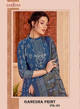 Ganesha Print Vol 23 Ready Made Cotton Suits