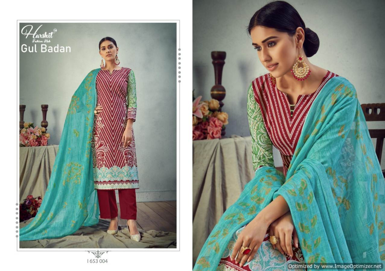Harshit Presents Gul Badan Designer Dress Material