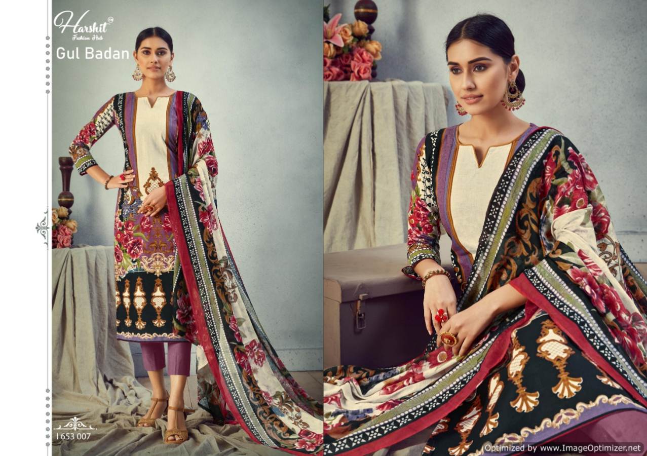 Harshit Presents Gul Badan Designer Dress Material