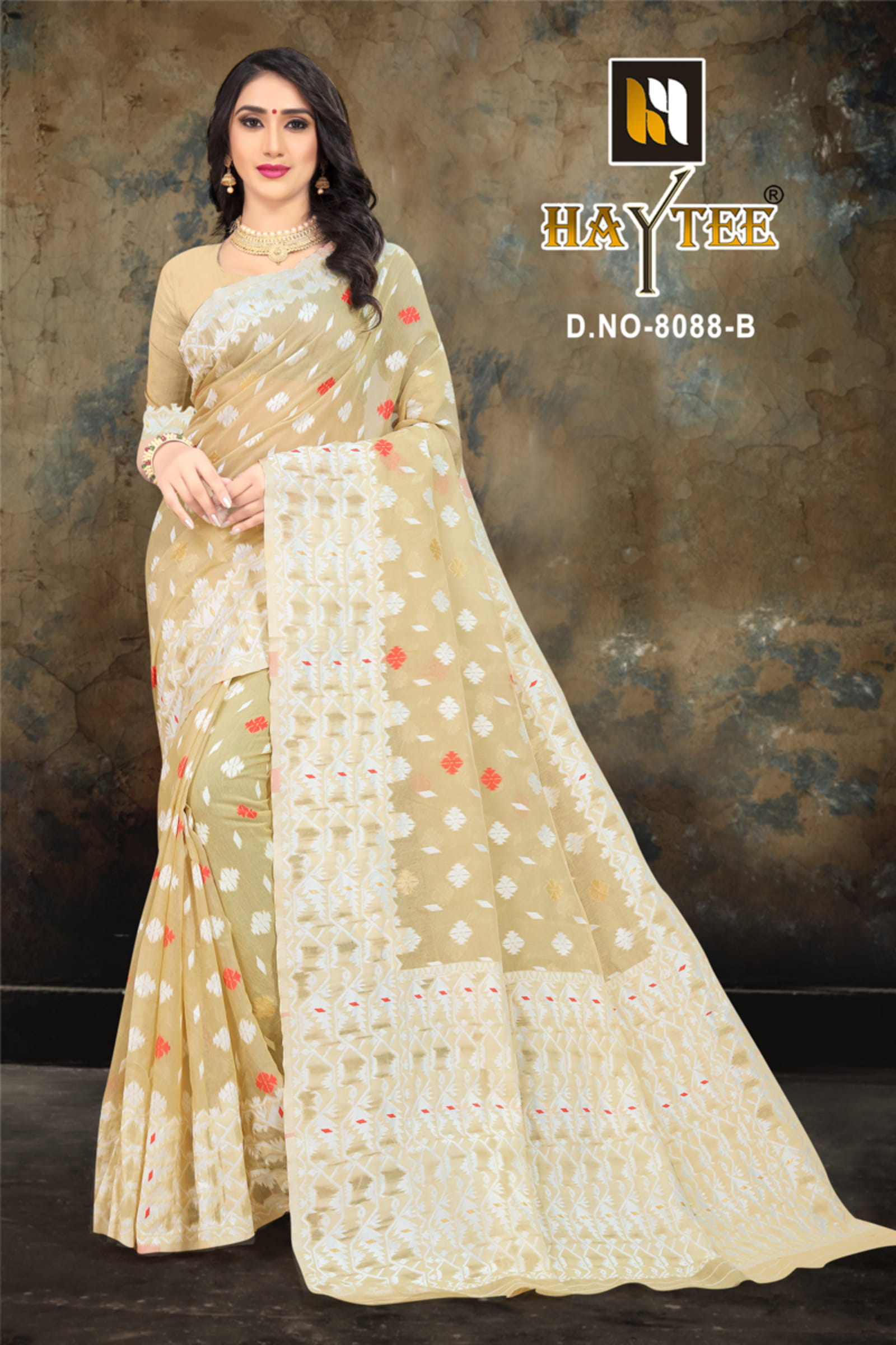 Haytee Presents  Bomkai 8088  Saree Collection