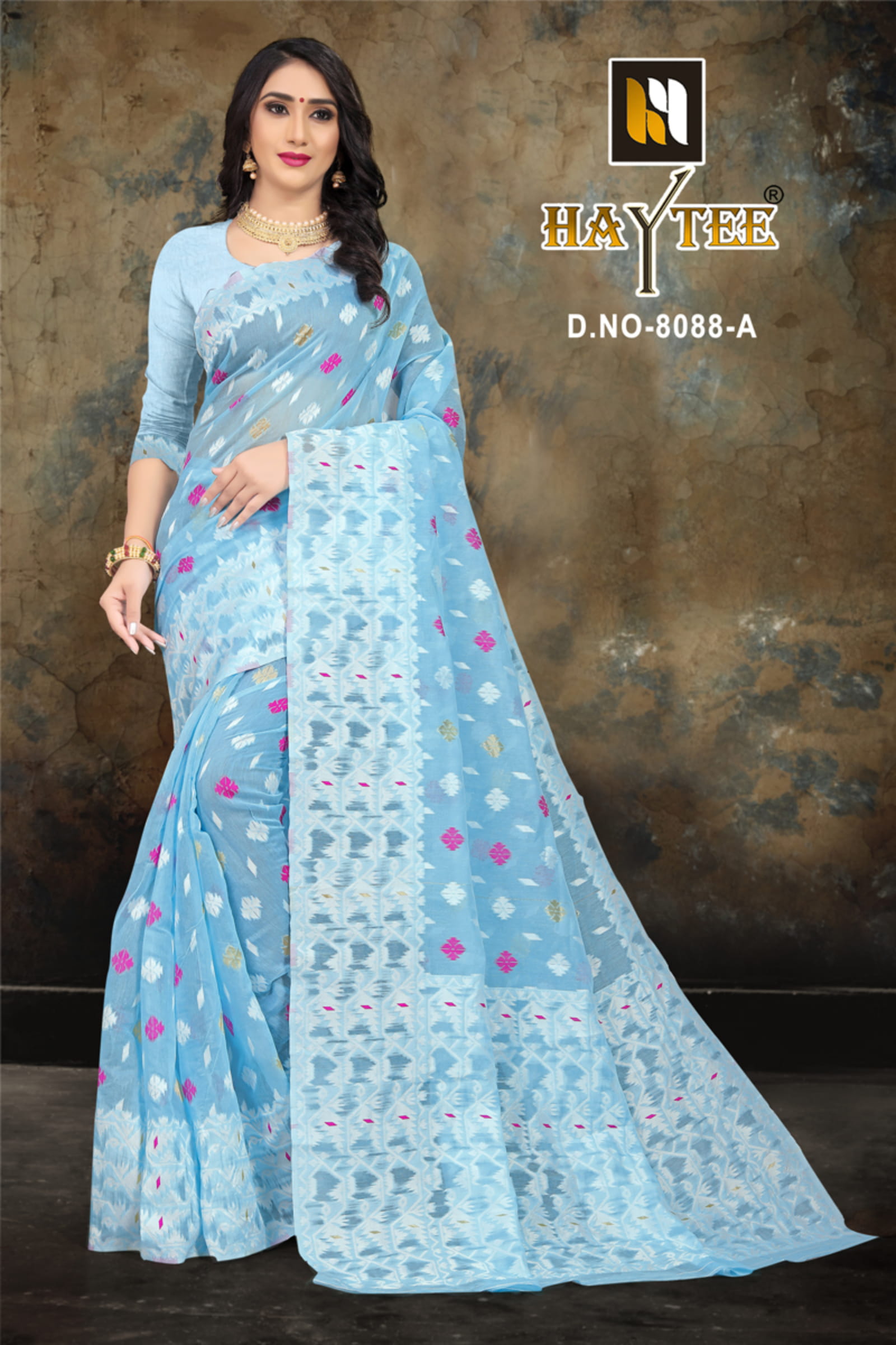 Haytee Presents  Bomkai 8088  Saree Collection