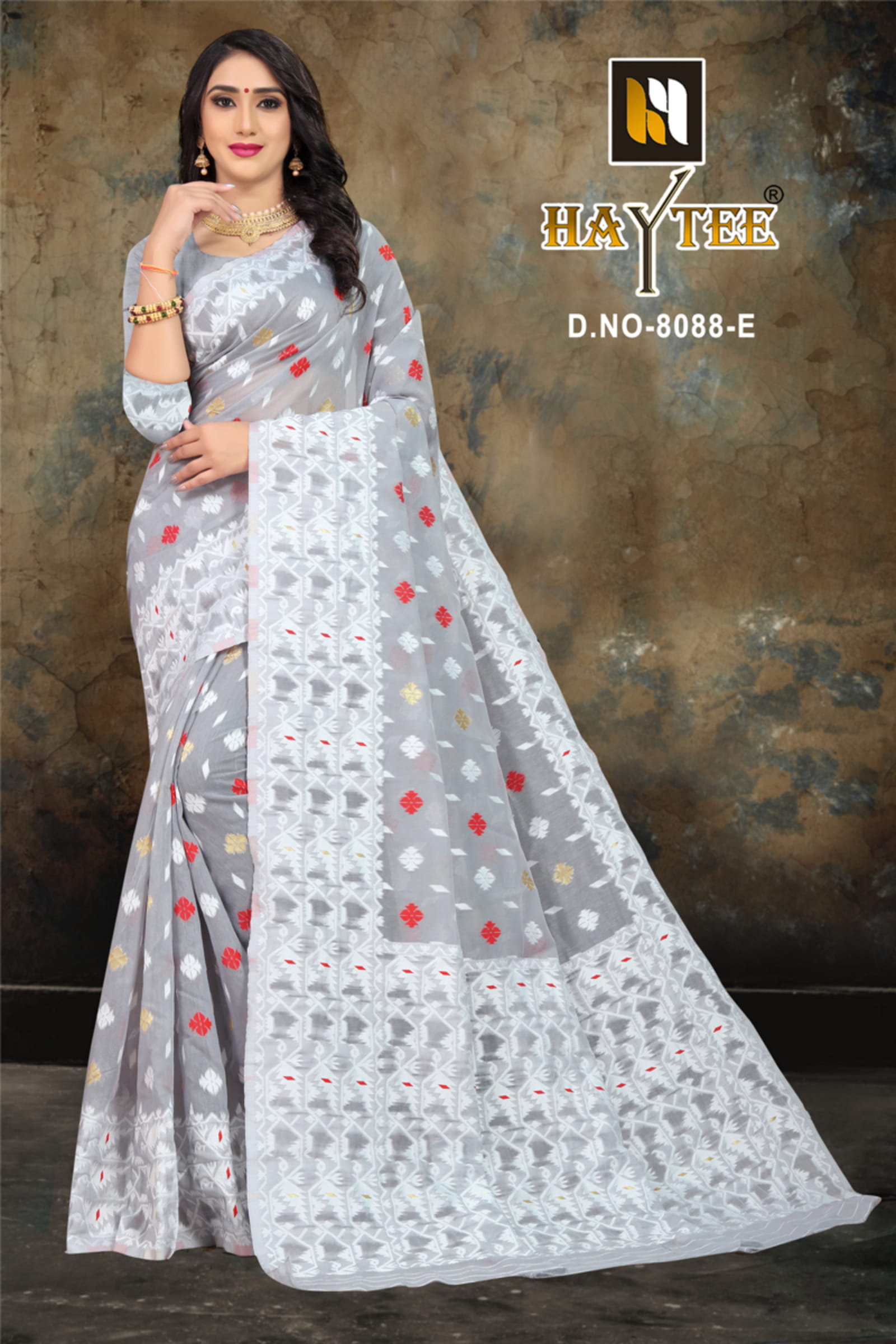 Haytee Presents  Bomkai 8088  Saree Collection