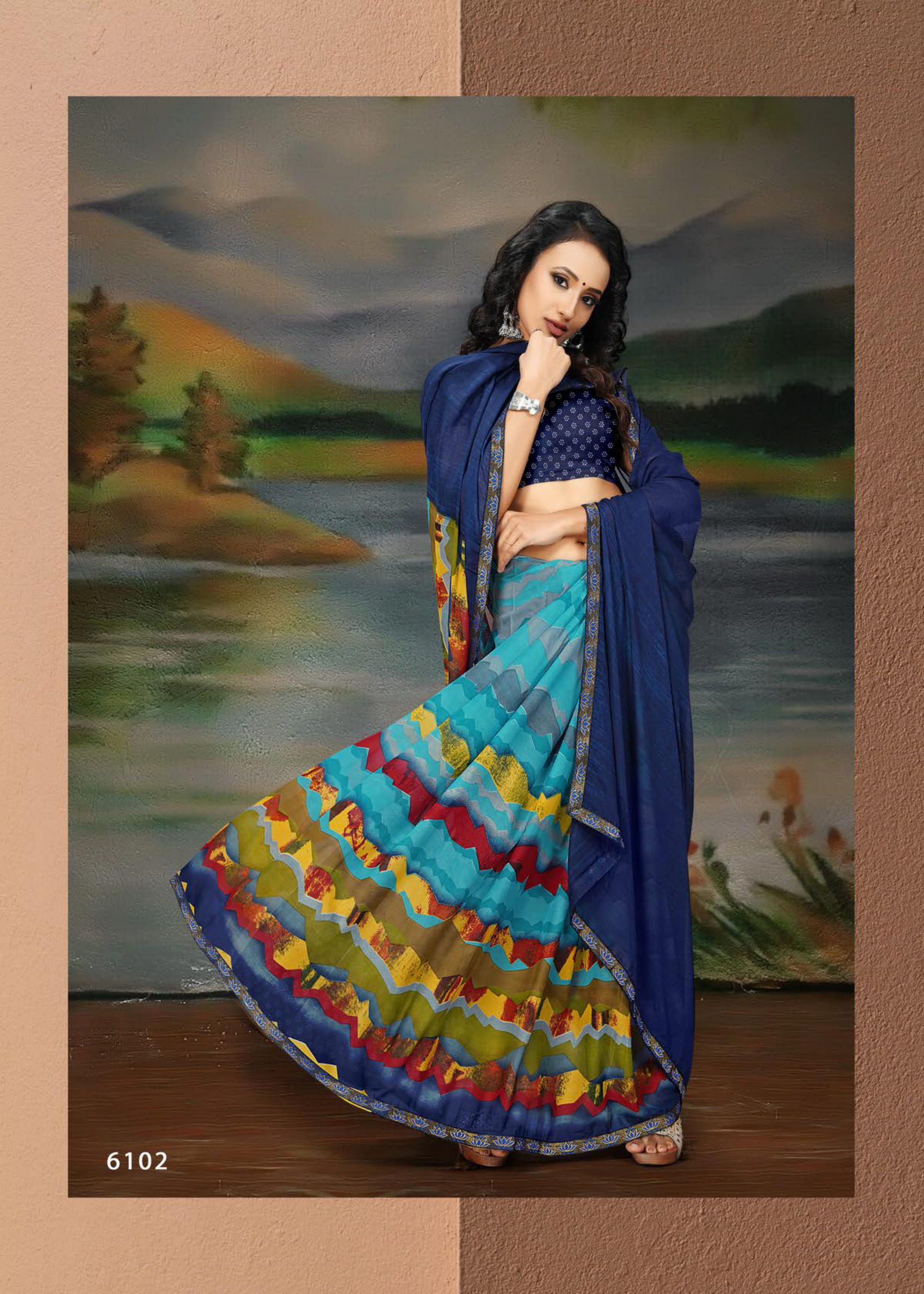 Haytee Presents Sakhi 4 Renial Printed Saree Collection