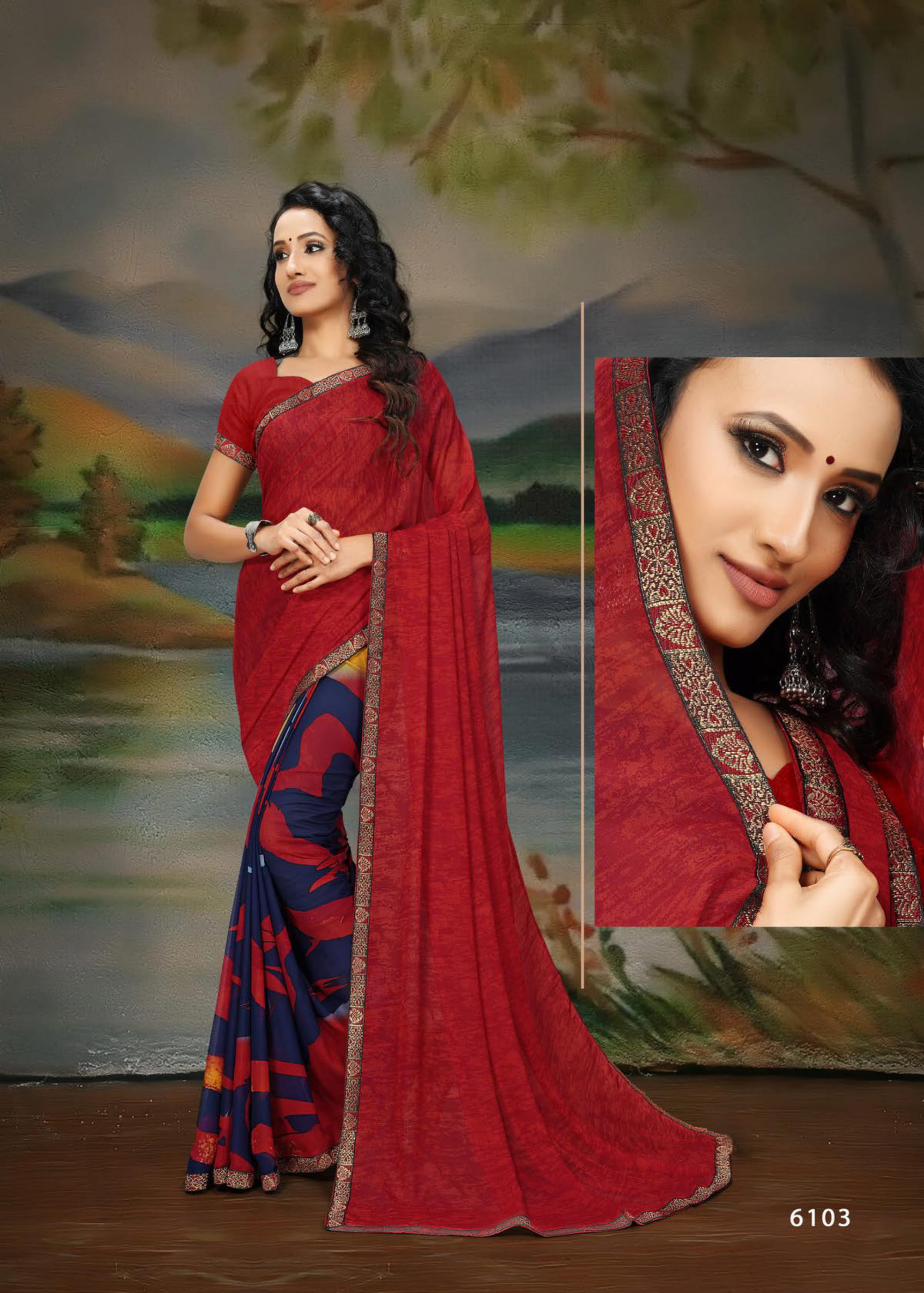 Haytee Presents Sakhi 4 Renial Printed Saree Collection