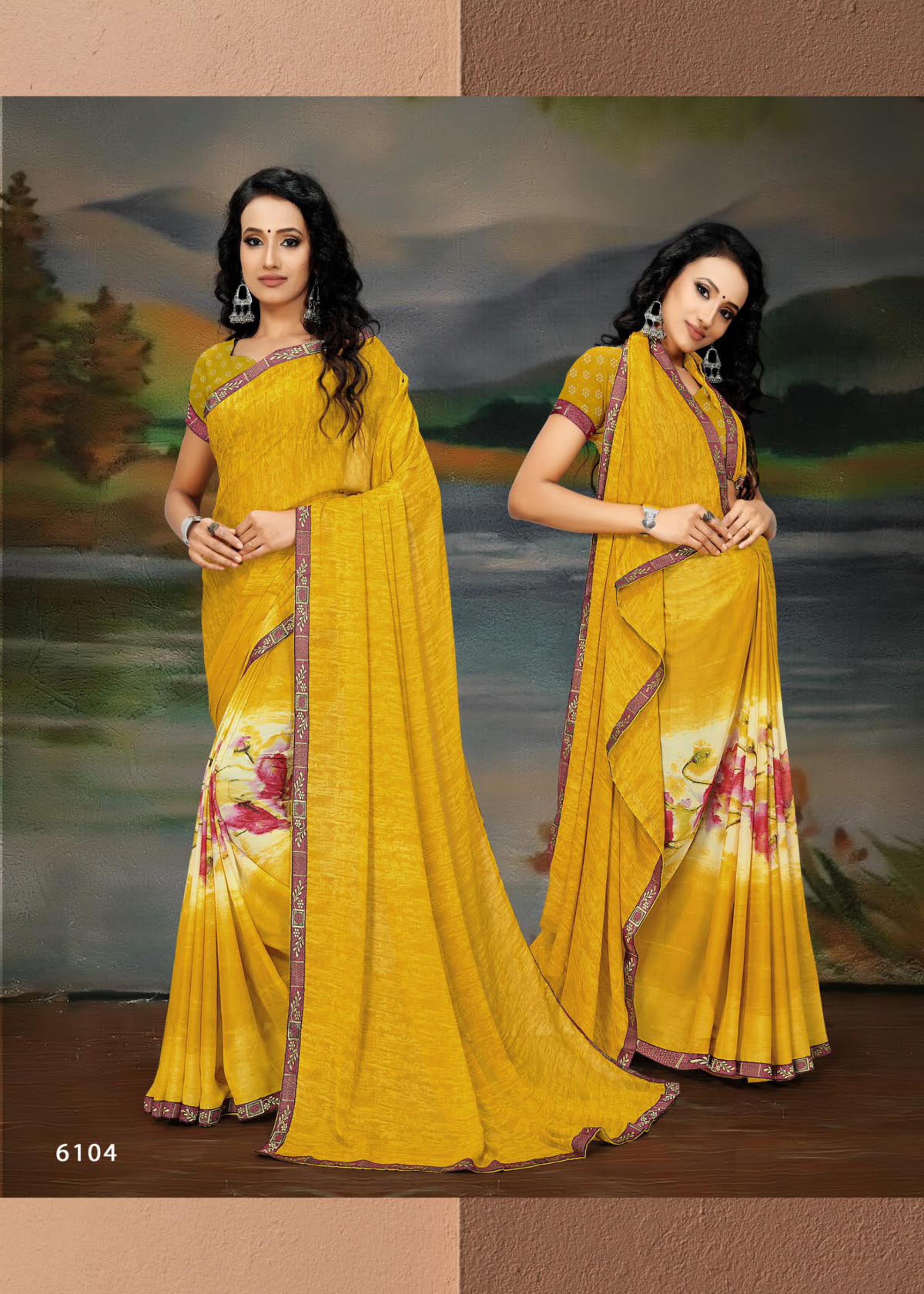 Haytee Presents Sakhi 4 Renial Printed Saree Collection