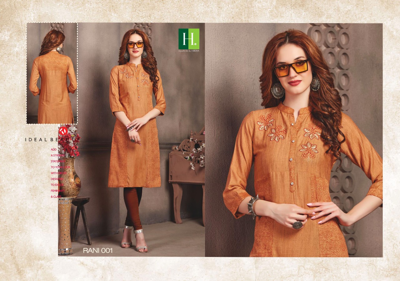Hirwa Presents Rani Vol 2  Designer Kurti Collection