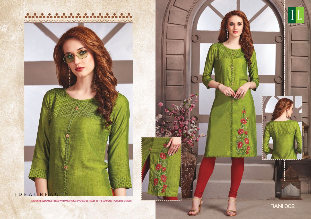 Hirwa Presents Rani Vol 2  Designer Kurti Collection