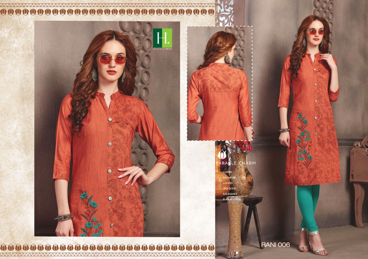 Hirwa Presents Rani Vol 2  Designer Kurti Collection