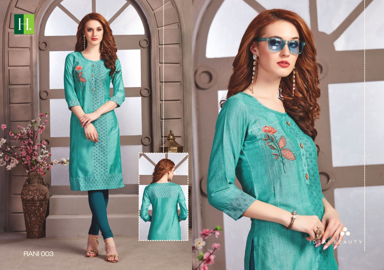 Hirwa Presents Rani Vol 2  Designer Kurti Collection