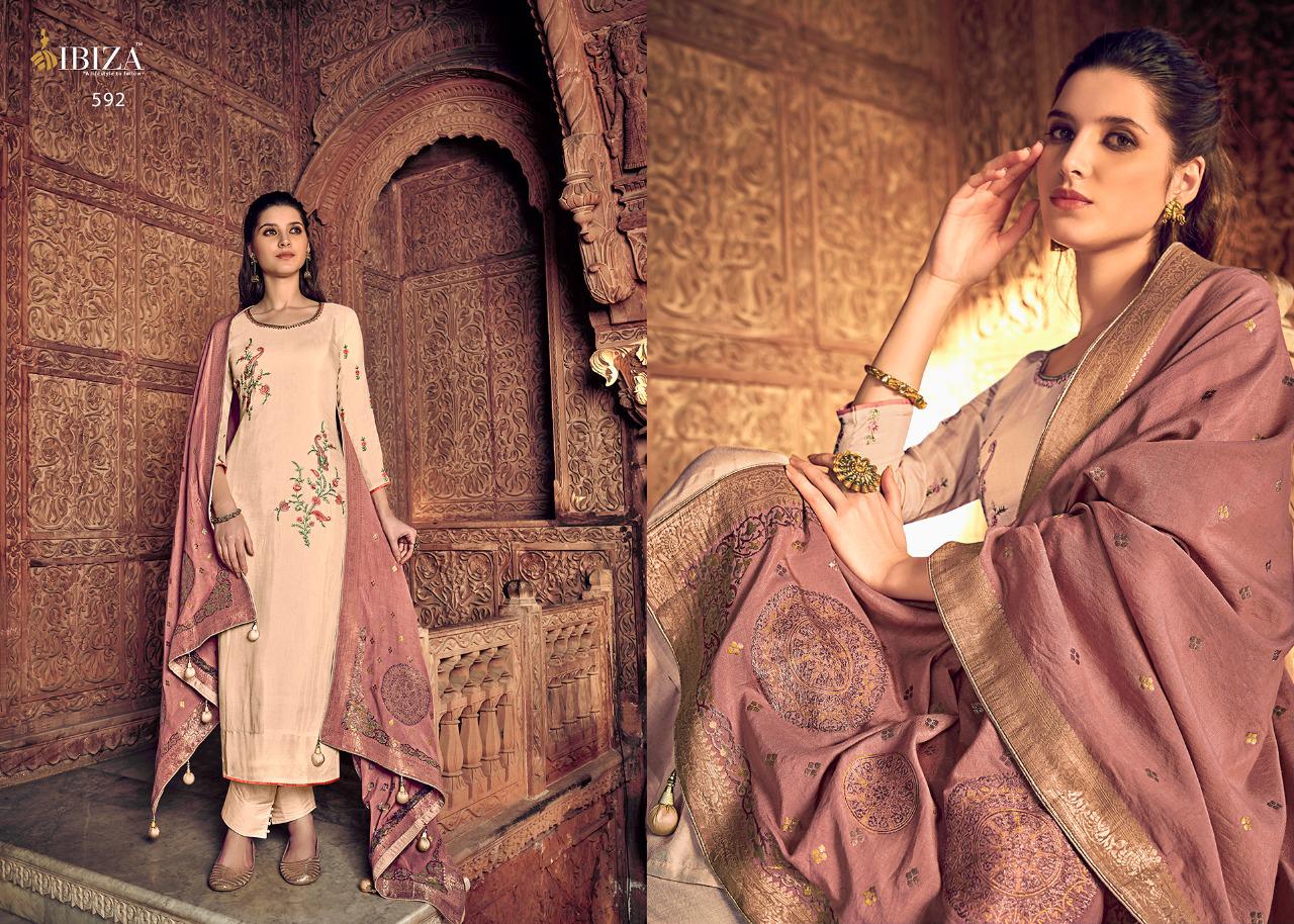 Ibiza Presents Minakari  Designer Dress Material