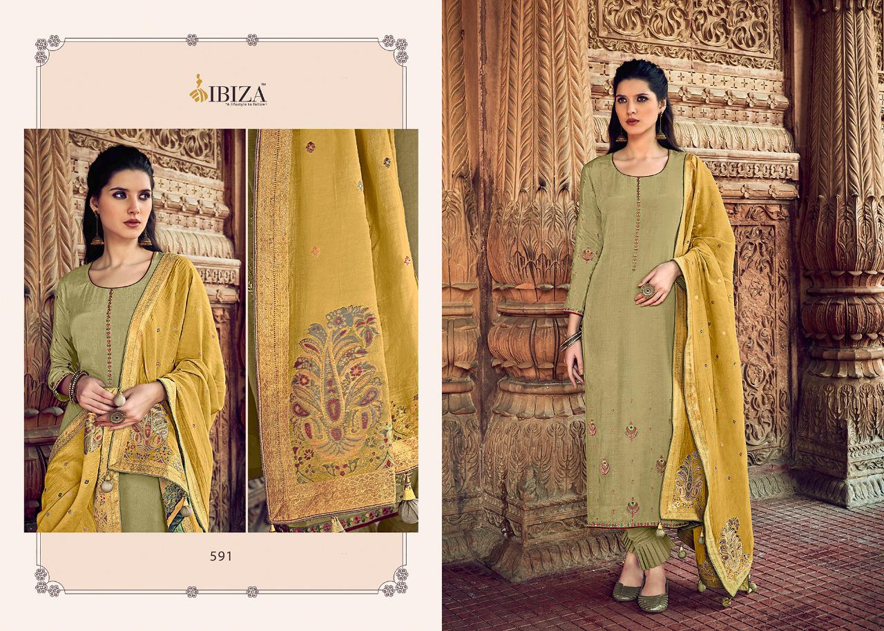 Ibiza Presents Minakari  Designer Dress Material