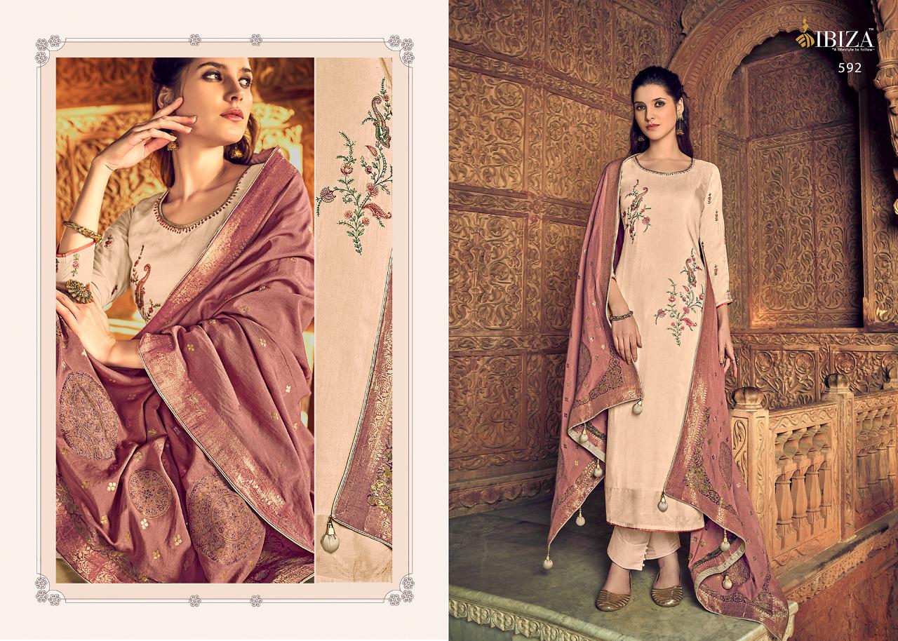 Ibiza Presents Minakari  Designer Dress Material