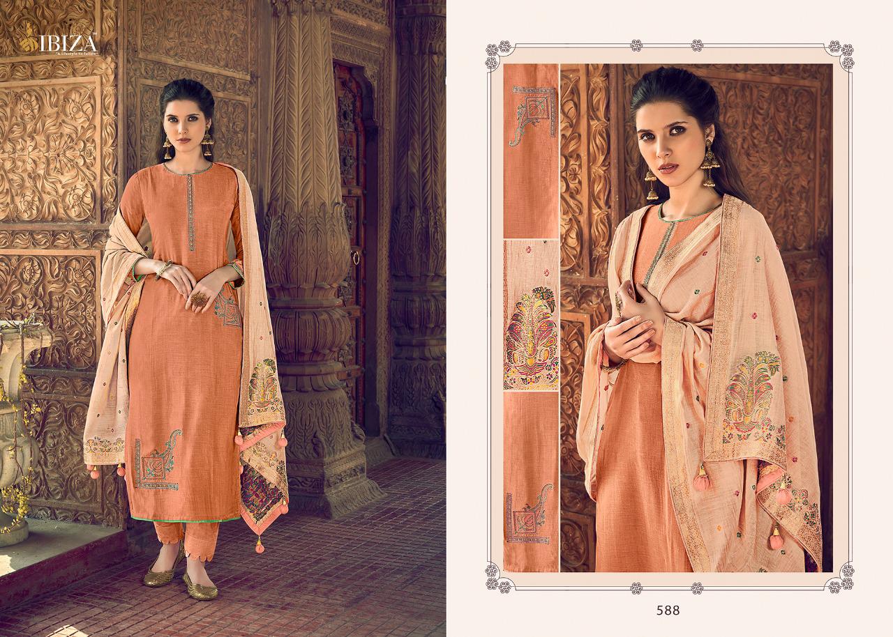 Ibiza Presents Minakari  Designer Dress Material