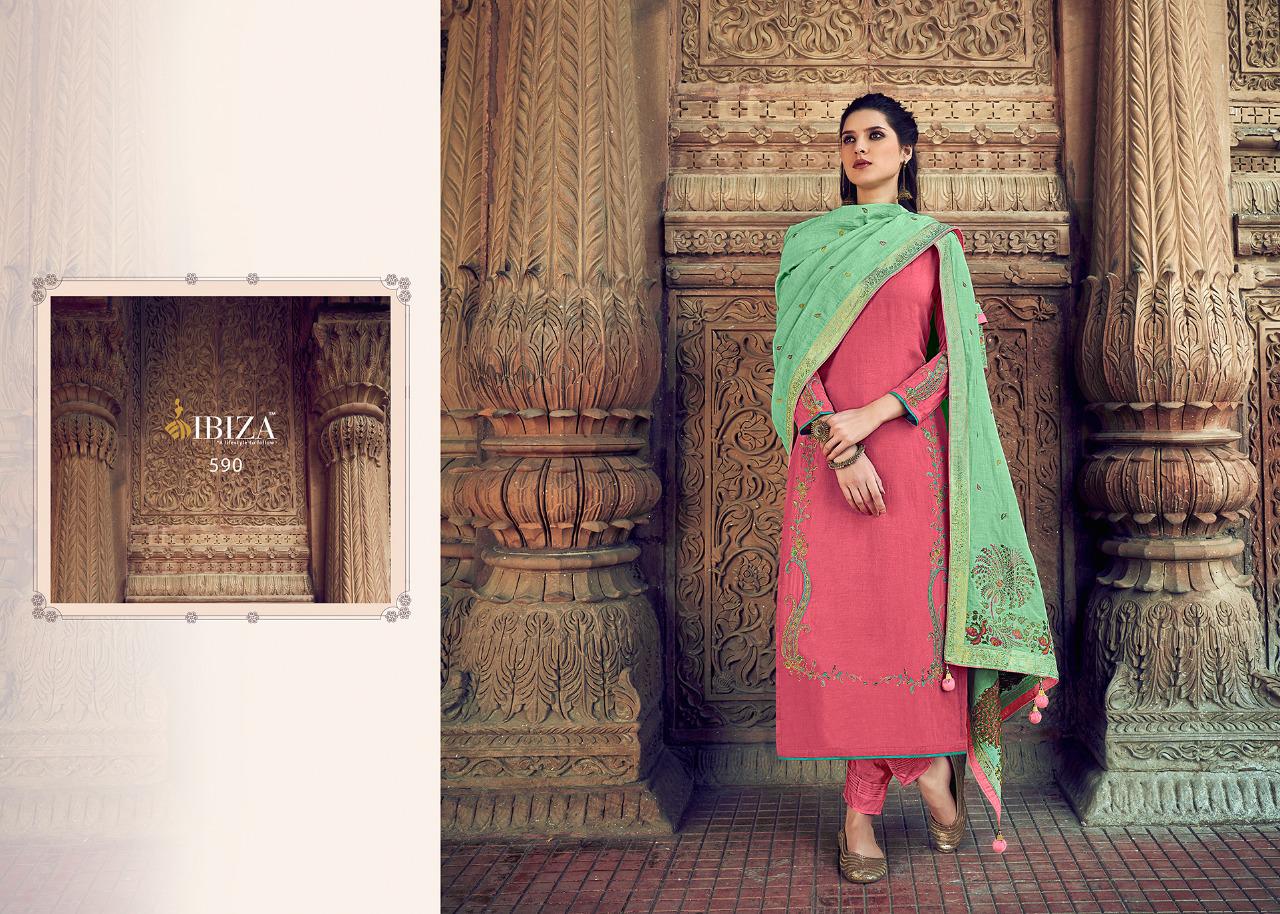 Ibiza Presents Minakari  Designer Dress Material