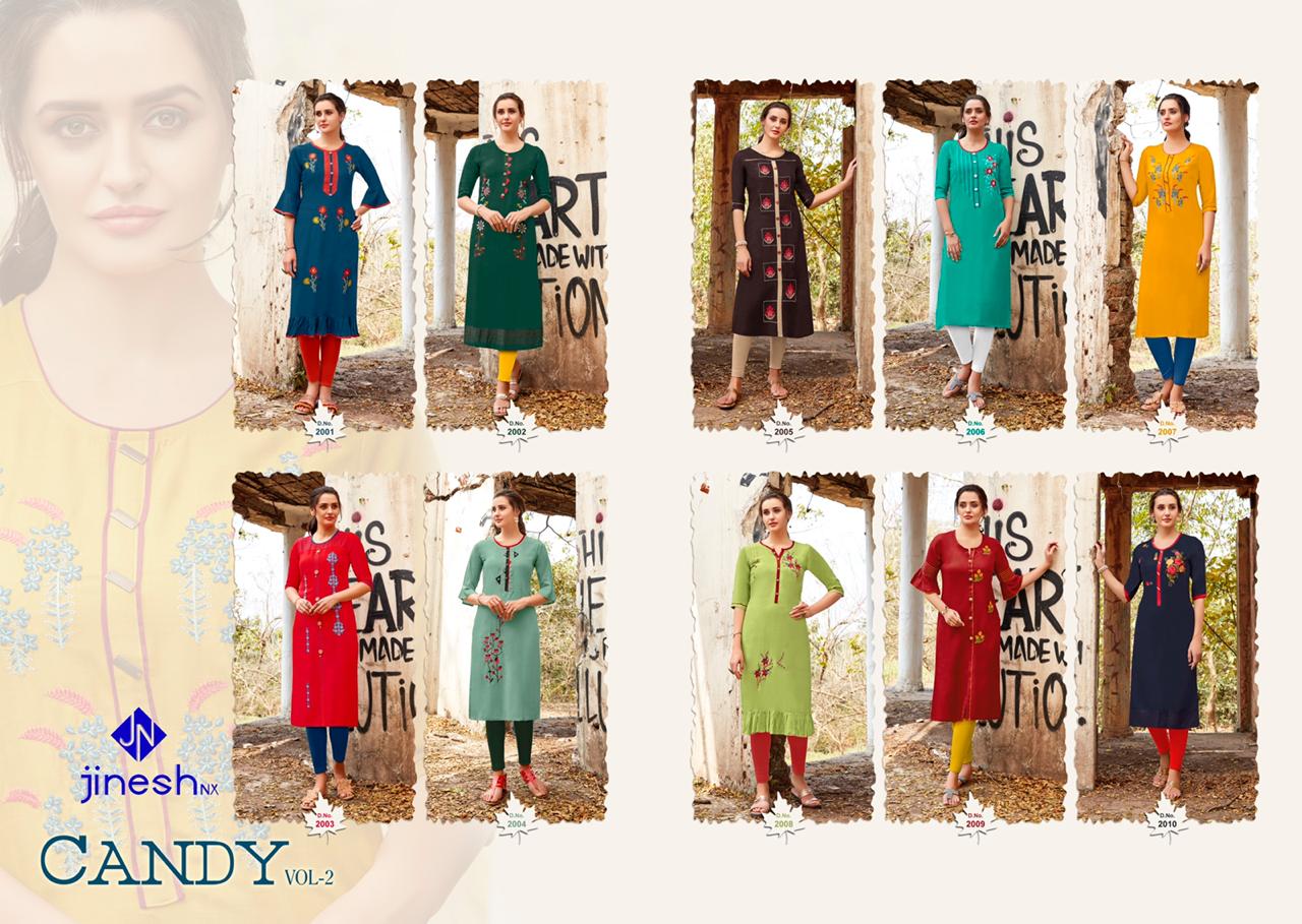 Jinesh Nx Presents  Candy Vol 2 Designer Kurtis Collection