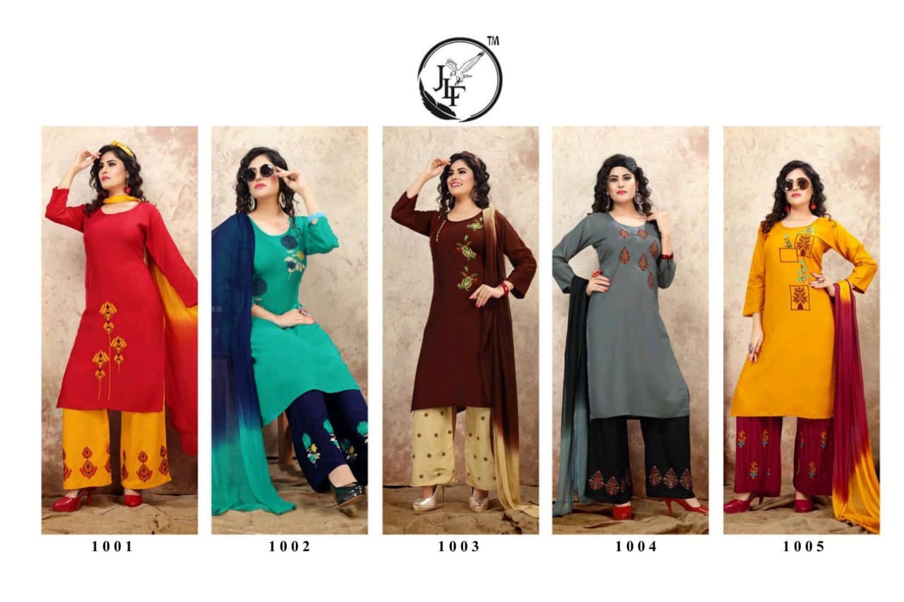 Jlf Presents Naishaa Designer Kurti With Palazzo Collection