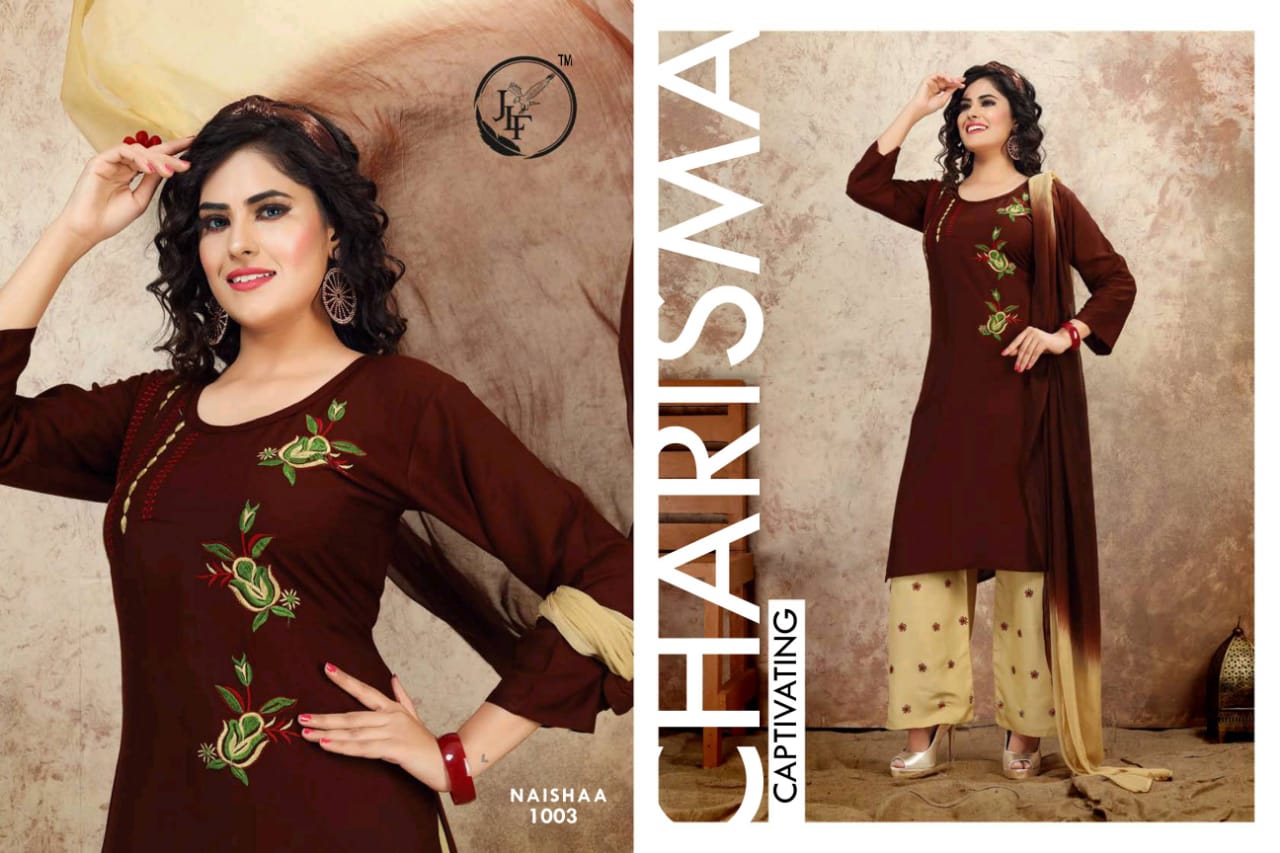 Jlf Presents Naishaa Designer Kurti With Palazzo Collection